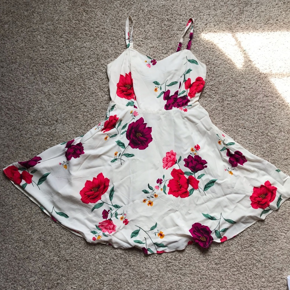White Floral Dress